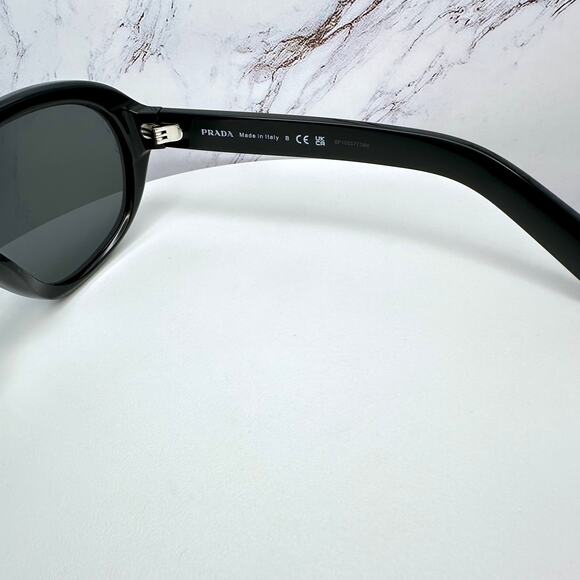 New PRADA Sunglasses PR C05S 16K08Z Black 2025 Collection Aviator Shield Mask - Picture 8 of 16